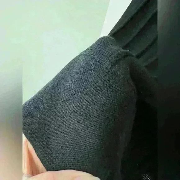 Spense Women’s Black Ribbed Preppy Classic Knit Normcore Midi Dress Medium - Picture 7 of 12